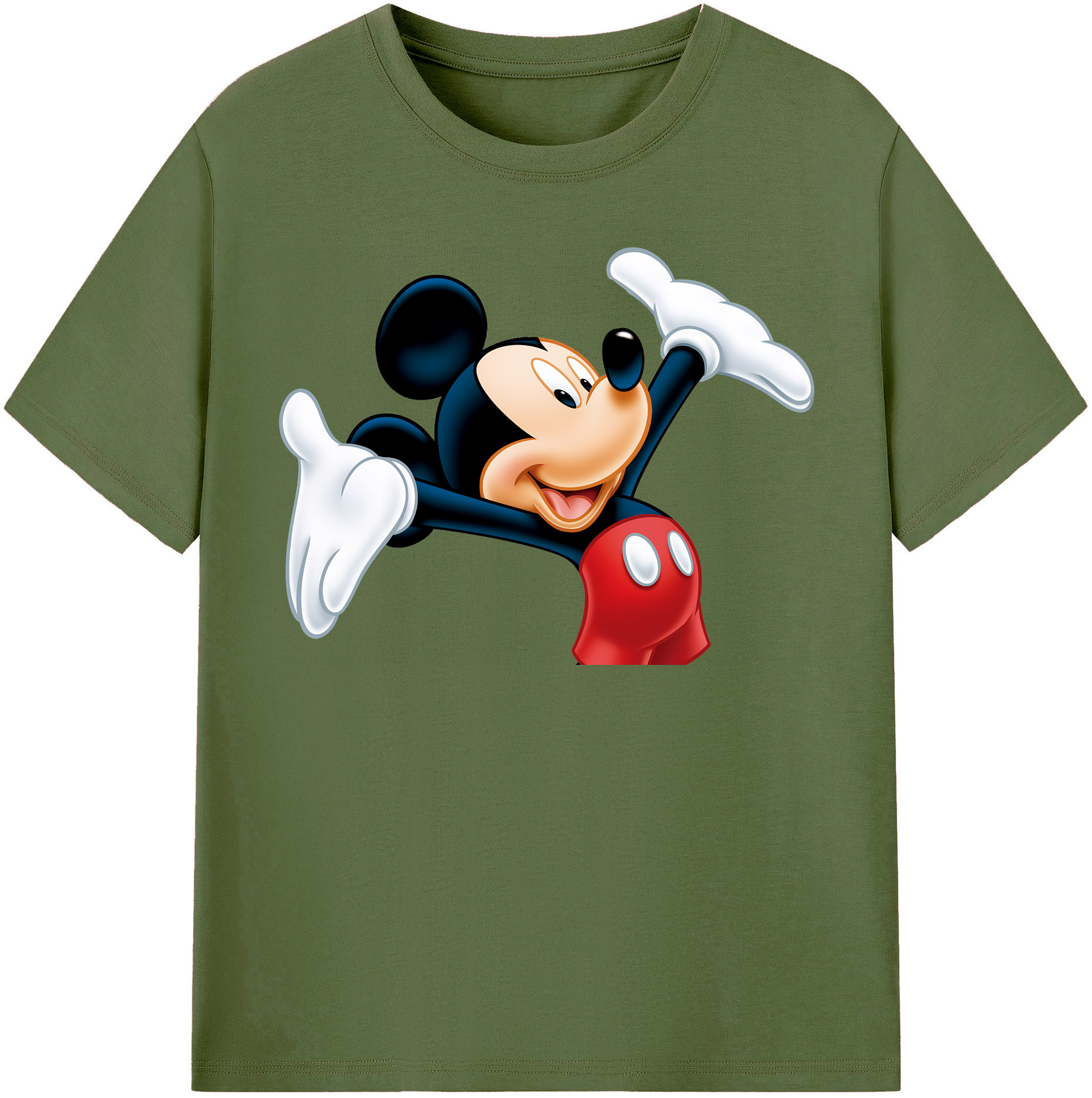 （画像用） ミッキーマウス Mickey Mouse 綿100％半袖Tシャツ（フロントプリント）